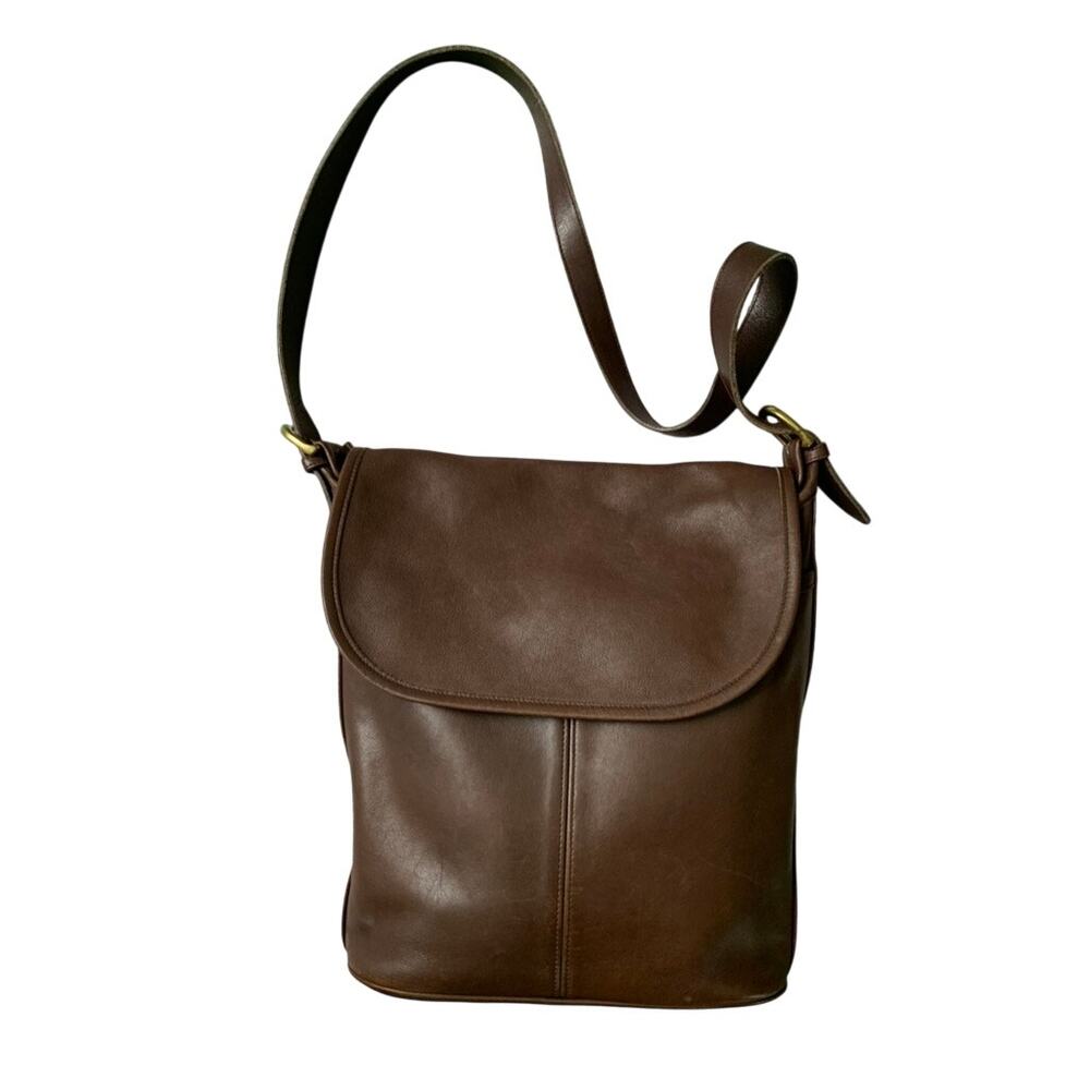 Vintage Coach Whitney Crossbody Bag Mahogany Glove-Tanned Leather USA